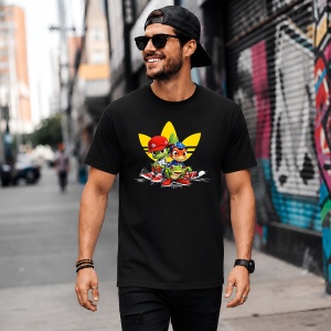 Tricou Crazy Frog Team Racing Urban Street Style Yellow, din bumbac 100%, tricou negru, Copii | Dama | Barbat - Img 5