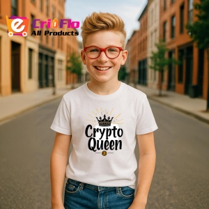 Tricou crypto queen crown style, regina crypto stil coroana, Copii | Dama | Barbat - Img 7