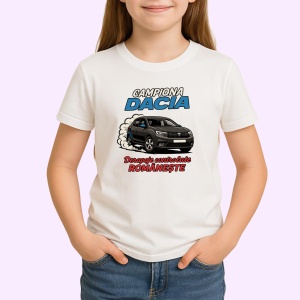 Tricou Dacia Sandero Derapaje Controlate Romaneste - Copii | Dama | Barbat