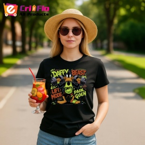 Tricou Daffy Duck Beast Mode, antrenament si forta Copii | Dama | Barbat, negru - Img 9