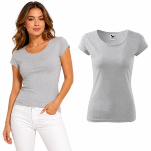 Tricou Damă 100% Bumbac Cambrat – Decolteu Rotund, Mâneci Scurte, 25 Culori | XS-2XL - Img 17