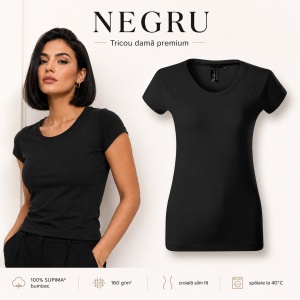 Tricou damă 100% bumbac SUPIMA® 154 Exclusive, slim fit, 160 g/m², XS–2XL, 8 culori - Img 17