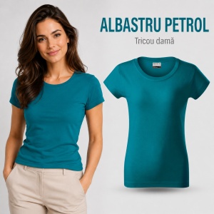 Tricou Damă Bumbac 100%, Croială Cambrată, Guler Rotund, Material Confortabil, 14 Culori, Mărimi S–3XL - Img 24