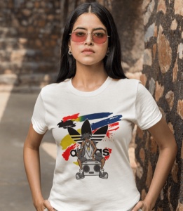 Tricou dama bumbac, personalizat haios pentru femei Grafitti Street - Cadou