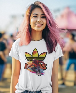 Tricou dama bumbac, personalizat haios pentru femei Skateboard Lovers - Cadou