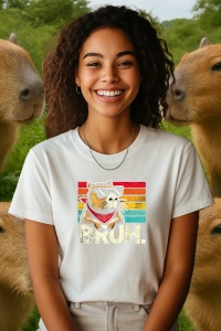Tricou dama CapyBara - Bruh stil gta - Img 2