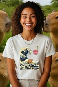 Tricou dama CapyBara - Surfing - Img 1