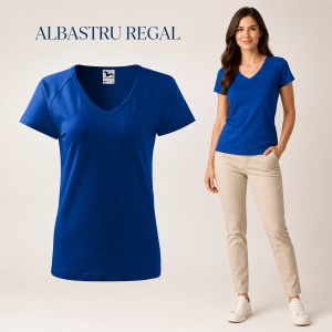 Tricou Damă cu Decolteu în V Malfini – Bumbac 95%, XS-3XL - Img 14