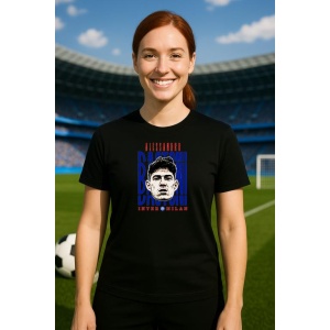 Tricou Dama cu fotbalistul Alessandro Bastoni-Inter Milano din bumbac 100% - Img 6