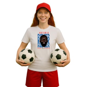 Tricou Dama cu fotbalistul Antonio Rdiger-Real Madrid din bumbac 100% - Img 6
