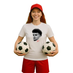 Tricou Dama cu fotbalistul Brahim Diaz Real Madrid din bumbac 100% - Img 9