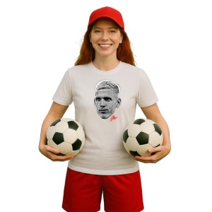 Tricou Dama cu fotbalistul Dani Olmo-RB Leipzig din bumbac 100% - Img 9
