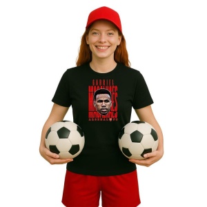 Tricou Dama cu fotbalistul Gabriel dos Santos Magalhues-Arsenal FC din bumbac 100% - Img 4