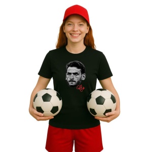 Tricou Dama cu fotbalistul Khvicha Kvaratskhelia-Napoli din bumbac 100%