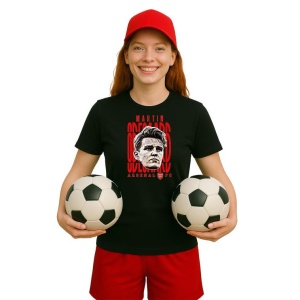 Tricou Dama cu fotbalistul Martin ydegaard-Arsenal FC din bumbac 100% - Img 4