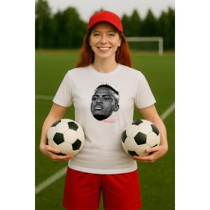 Tricou Dama cu fotbalistul Victor Osimhen-Napoli din bumbac 100% - Img 4