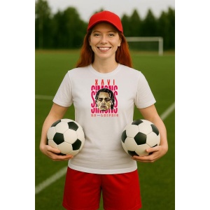 Tricou Dama cu fotbalistul Xavi Quentin Shay Simons-RB din bumbac 100% - Img 4