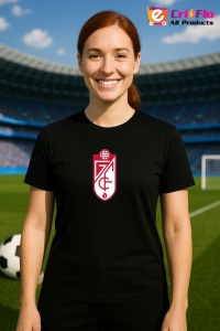 Tricou dama cu logo stema Granada CF Spania , din bumbac 100% - Img 5