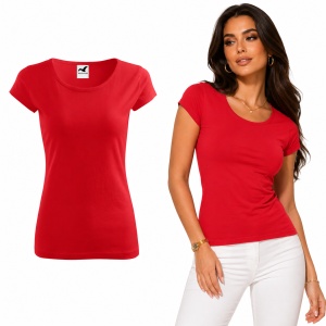 Tricou Damă din Bumbac 100% – Cambrat, Decolteu Rotund, Mâneci Scurte | 25 de Culori - Img 22
