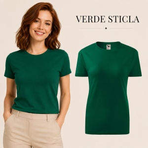 Tricou Damă din Bumbac 100%, Guler Rotund, Slim fit cambrat, XS-2XL, 23 Culori - Img 16