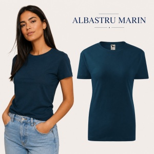Tricou Damă din Bumbac 100%, Guler Rotund, Slim fit cambrat, XS-2XL, 23 Culori - Img 26