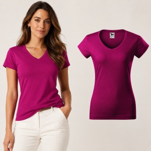 Tricou damă Malfini 162 Fit V-Neck, guler în V, 100% bumbac, 180 g/m², croială cambrată, 13 culori - Img 16