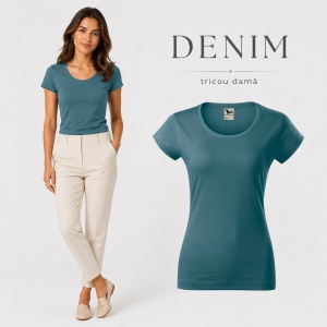 Tricou Damă Malfini Viper 161, 100% Bumbac, Single Jersey, Guler Rotund cu Decolteu Adânc, Croială Cambrată, 180 g/m², 13 Nuanțe, XS–2XL - Img 13