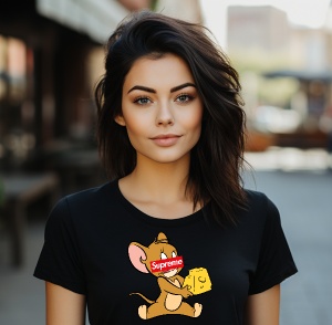 Tricou dama personalizat cu Jerry Supreme Happy - Img 2