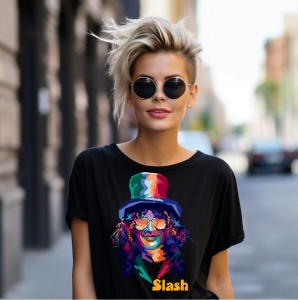 Tricou dama personalizat cu Slash Rock - Img 2