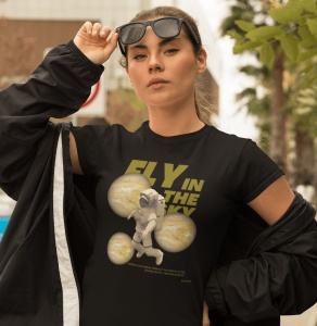 Tricou dama Streetwear - Fly in the Sky - din bumbac, personalizat - Cadou - Img 2