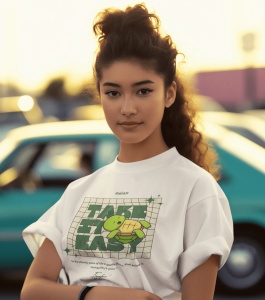 Tricou dama Streetwear - Take It Easy - din bumbac, personalizat - Cadou - Img 5