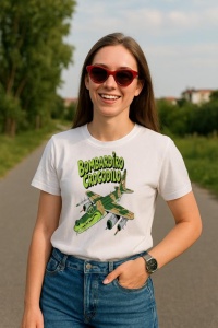 Tricou Dama Tralalero TraLaLa cu Men Boy Bombardilo Bombardier Crocodilo Italian Brainrot - Img 3