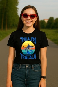 Tricou Dama Tralalero TraLaLa cu Tralalero Tralala Funny Italian Brainrot Meme - Img 5