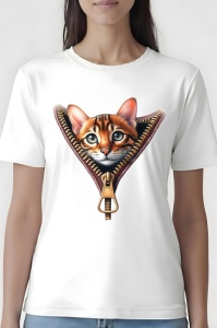 Tricou dama - Zipping Cat v7