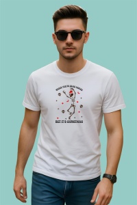 Tricou Dead Inside But Its Christmas Schelet Caciula, din bumbac 100% , tricou alb pentru Copii | Dama | Barbat - Img 3