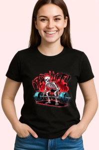 Tricou Deadlift Forta Maxima, Copii | Dama | Barbat, culoare negru - Img 3