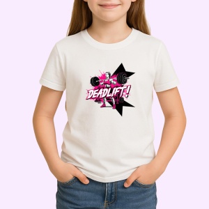 Tricou Deadlift Roz Femeie Forta, Copii | Dama | Barbat - Img 3