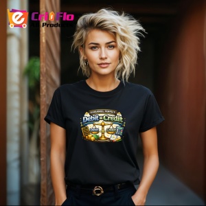 Tricou Debit Si Credit Balanta Contabilitate V1, din bumbac 100%, tricou negru Dama | Barbat - Img 4