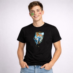 Tricou Diego Forlan Uruguay World Cup Fifa 2026, din bumbac 100%, tricou negru, Copii | Dama | Barbat - Img 2