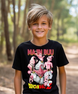 Tricou din bumbac, personalizat haios pentru copii cu Majin Buu Dragon Ball Z - cadou - Img 2
