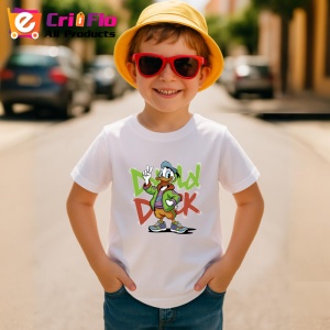 Tricou Donald Duck Streetwear Verde Urban Copii | Dama | Barbat - Img 8