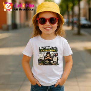 Tricou Dont Talk To Me Its Match Day Fotbal, din bumbac 100% , tricou alb pentru Copii | Dama | Barbat - Img 5