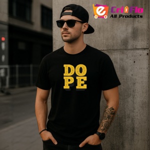 Tricou Dope Text Galben 3D V1, din bumbac 100%, tricou negru Copii | Dama | Barbat - Img 6