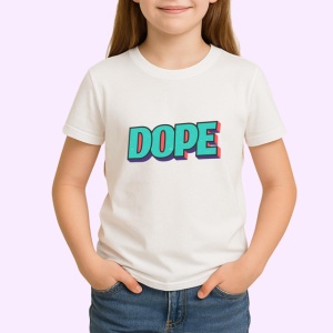 Tricou Dope Text Turcoaz Umbra Roz V2, din bumbac 100% , tricou alb pentru Copii | Dama | Barbat - Img 2