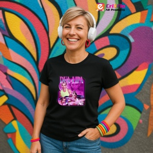 Tricou Dua Lipa - Neon Nostalgia, muzica POP, Dama | Barbat | Copii, Culoare Negru - Img 13