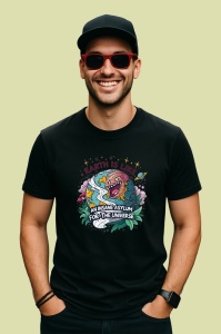 Tricou Earth Is An Insane Asylum, Copii | Dama | Barbat, culoare negru - Img 2