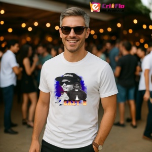 Tricou Eazy-E - Blue Background, muzica Hip-Hop / Rap, Dama | Barbat | Copii - Img 4