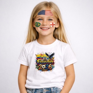 Tricou Ecuador World Cup 2026 Fifa, din bumbac 100%, tricou alb, Copii | Dama | Barbat