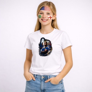 Tricou Eduardo Camavinga World Cup Fifa 2026, din bumbac 100%, tricou alb, Copii | Dama | Barbat - Img 3