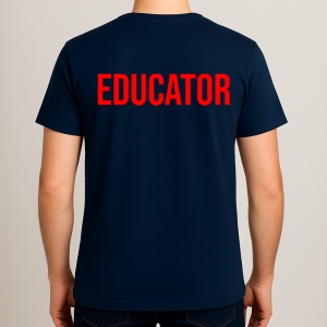 Tricou EDUCATOR, Personalizat | Unisex Dama si Barbat, Albastru Inchis